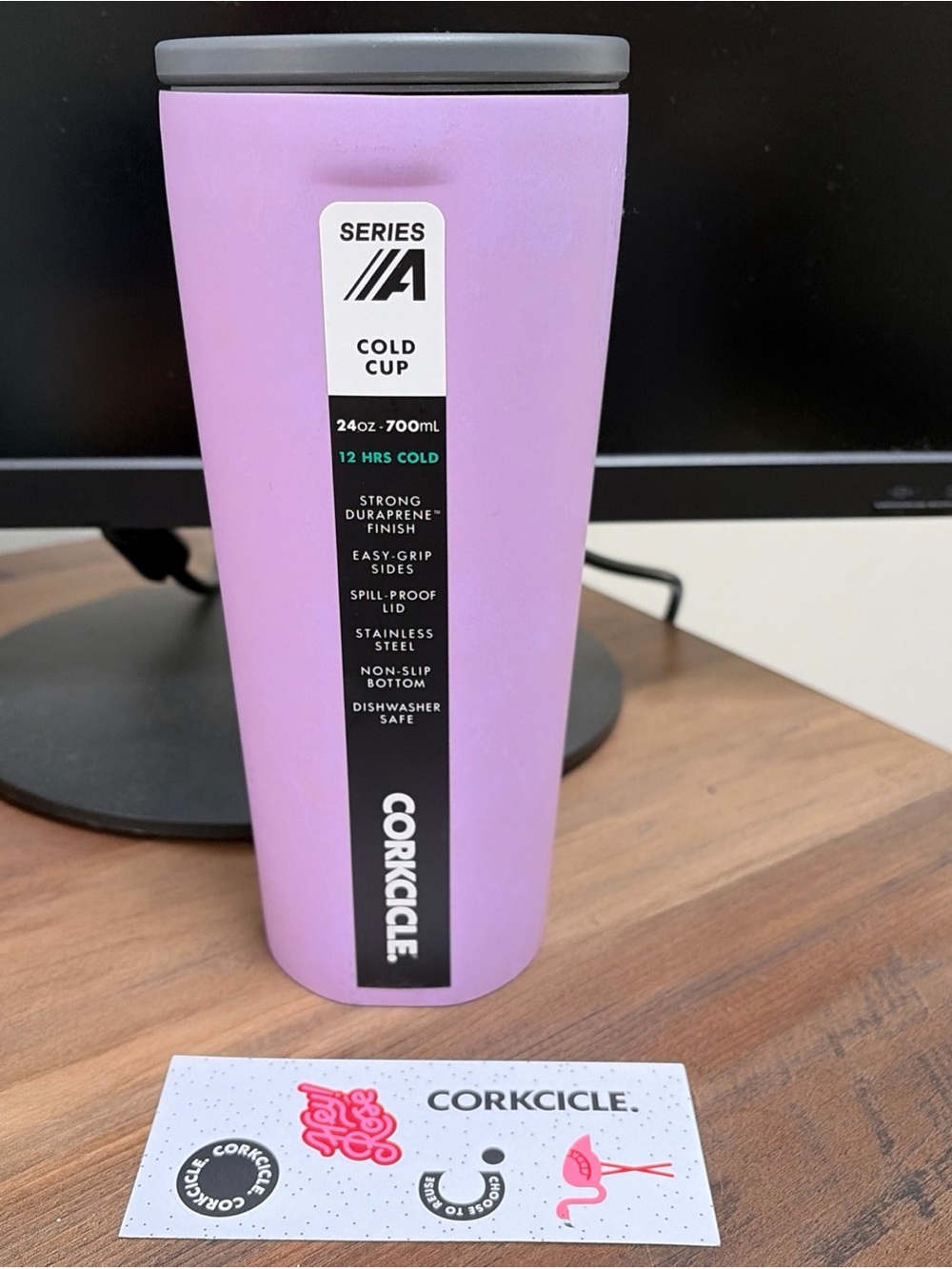 Corkcicle sun soaked lilac cold cup 24 oz new nwt Series A Cold Cup purple
